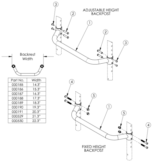 Cr45 Adjustable Height Rigidizer Bar parts diagram