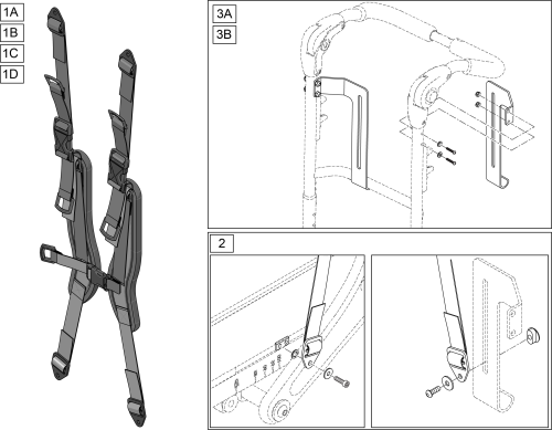 Center Opening Harness parts diagram