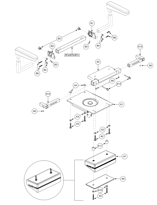 Jazzy Select - Select Pinchless 16-20w parts diagram