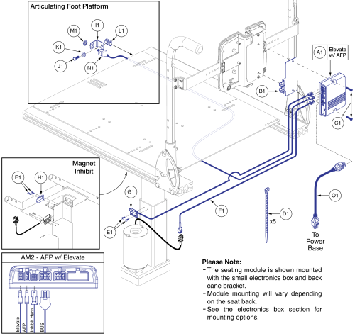 Ne+ Am2 (elevate) Module, Hardware, And Harnesses - Synergy parts diagram