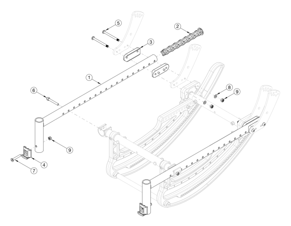 Cr45 Seat Frame parts diagram