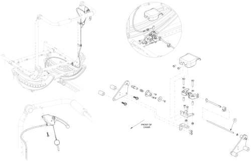 Focus Cr Hand Tilt Mechanism Fixed Height With Adjustable Handle Back - Growth parts diagram