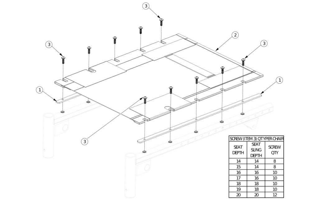 Liberty Seat Upholstery parts diagram