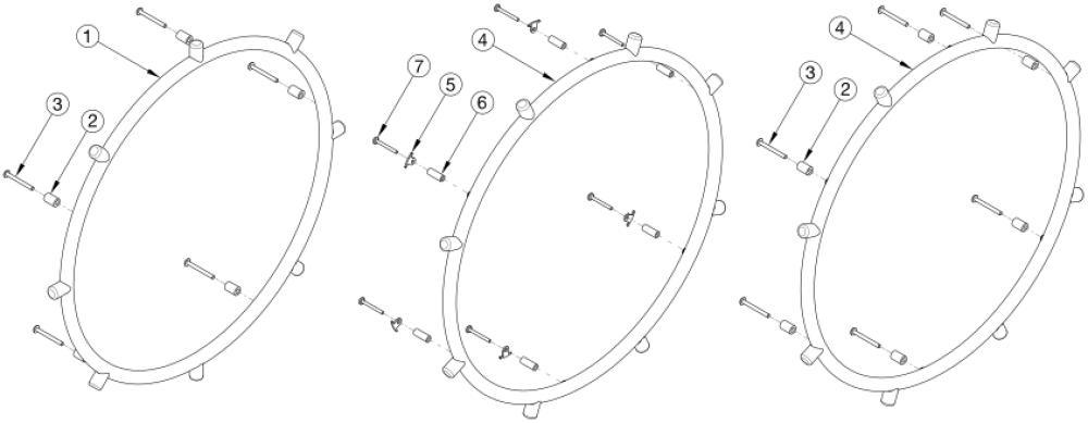 Projection Handrim parts diagram