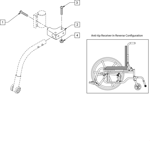 Anti-tip Receiver For Std And Reverse Configuration parts diagram