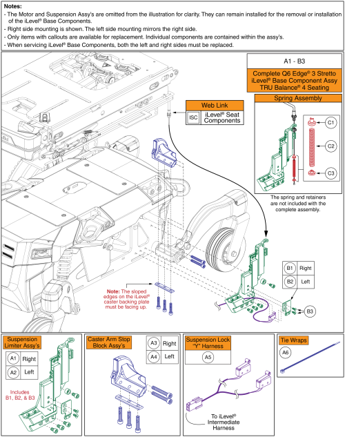 Ilevel® Base Components, Q6 Edge® 3 Stretto, Tru Balance® 4 parts diagram