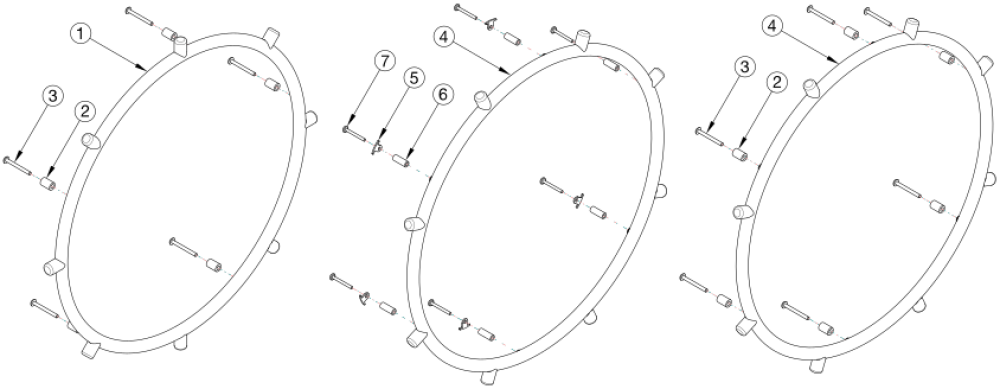 Rogue2 Handrims - Projection parts diagram