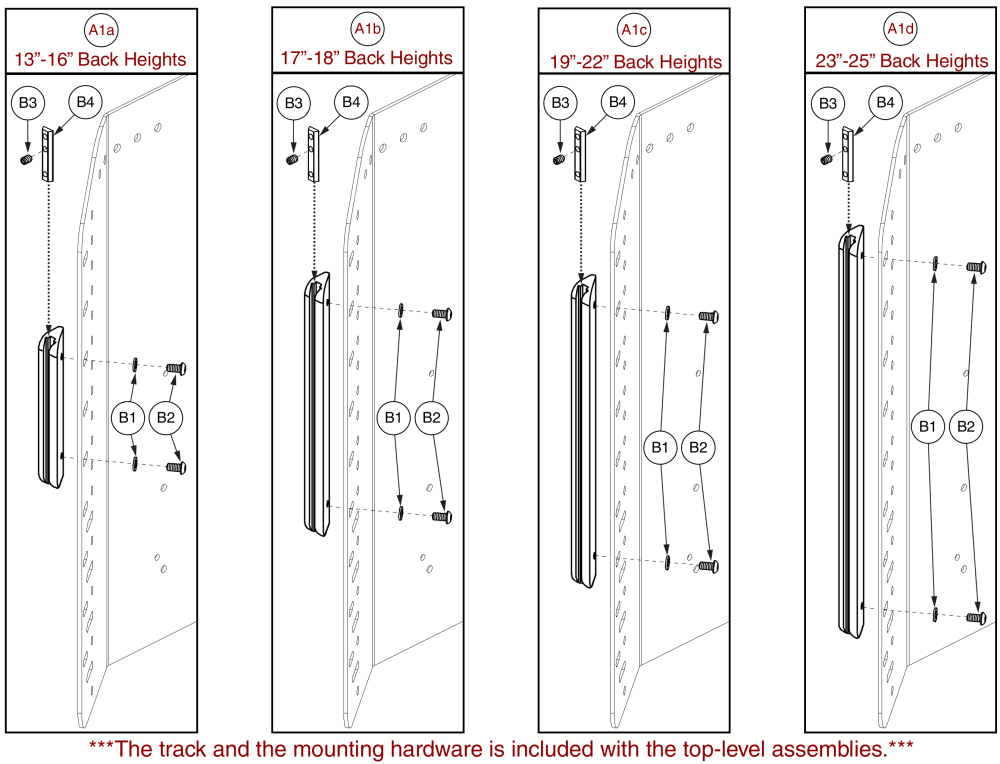 Synergy Standard Back Lateral Extensions, Tb2 parts diagram