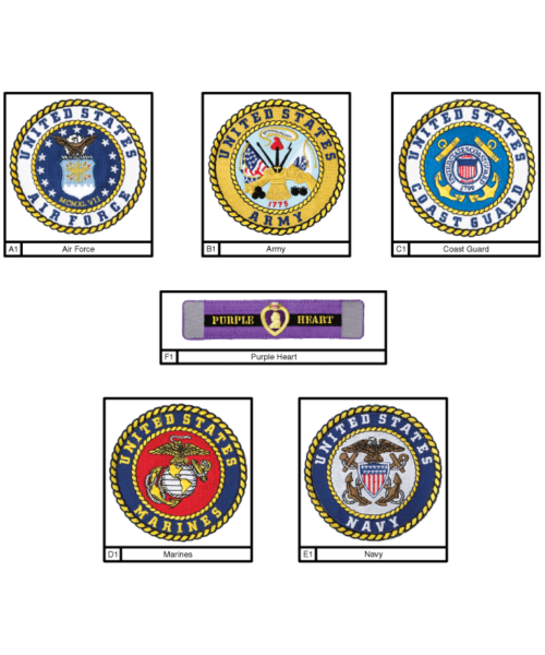 Military Patches parts diagram