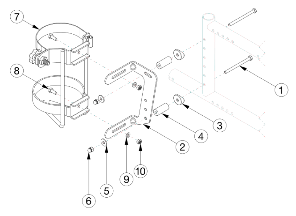 Catalyst E O2 Holder parts diagram