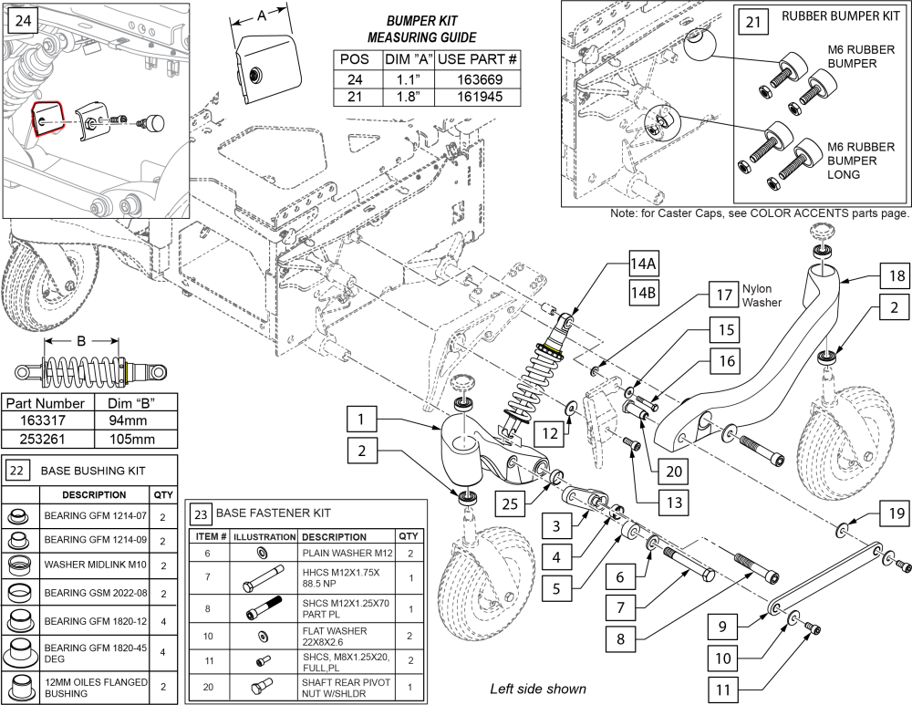 Q500 M / Q400 M - Suspension Prior To 7/15/22 parts diagram