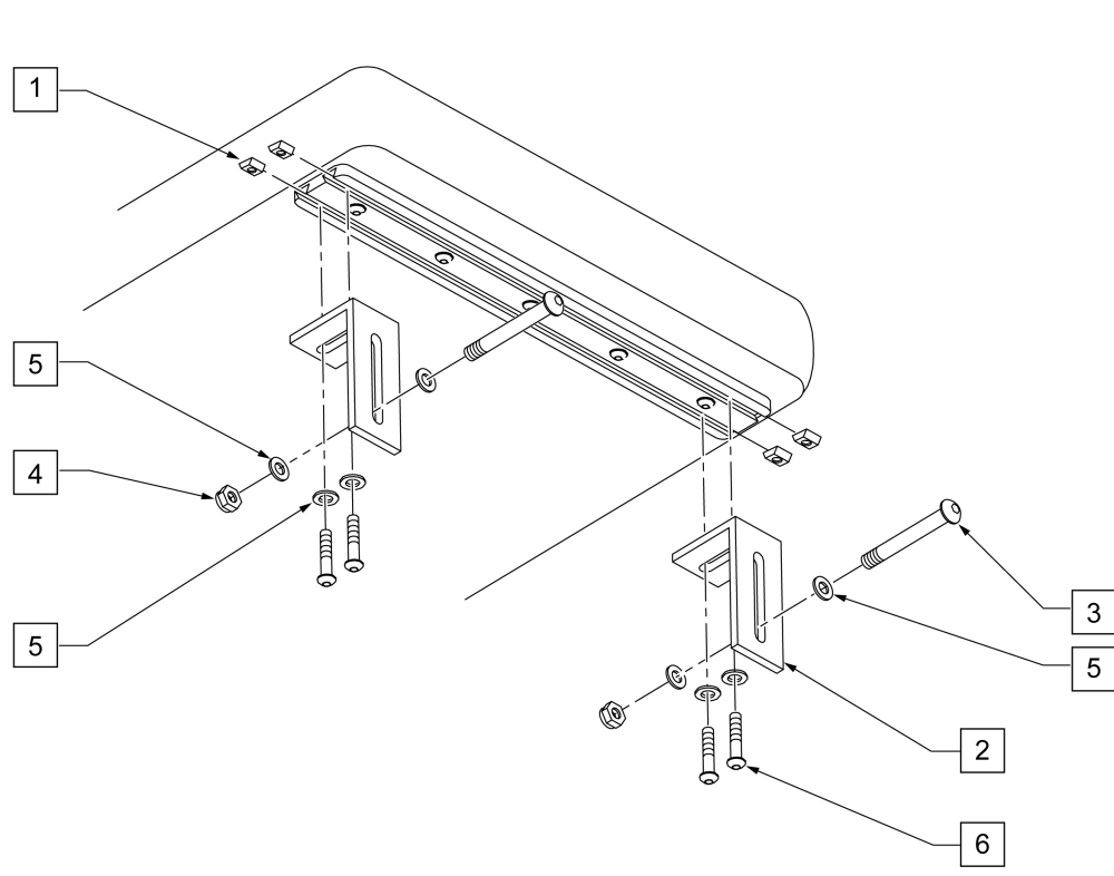 Tri-cell Seat Hardware parts diagram