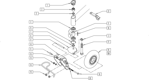 S626/646 - Discontinued Suspension Caster & Fork parts diagram