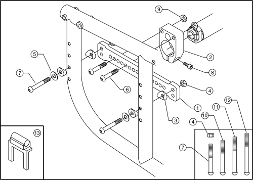 2) Axle Assembly parts diagram