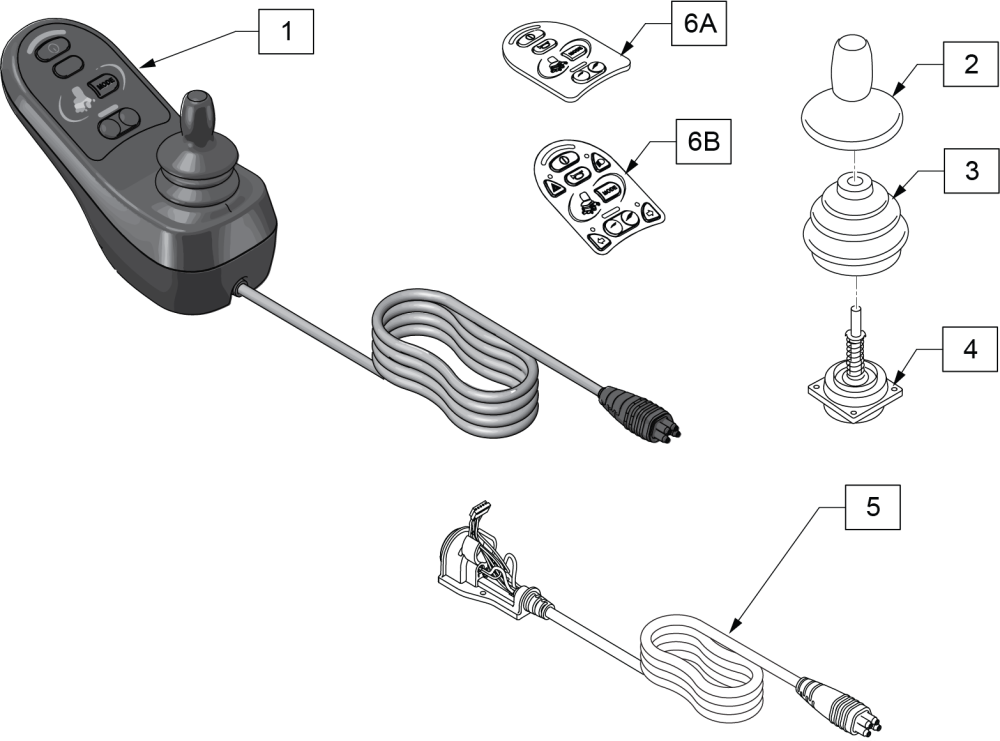 Led Joystick After S/n Qm710b, Qm715b & Qm720b parts diagram