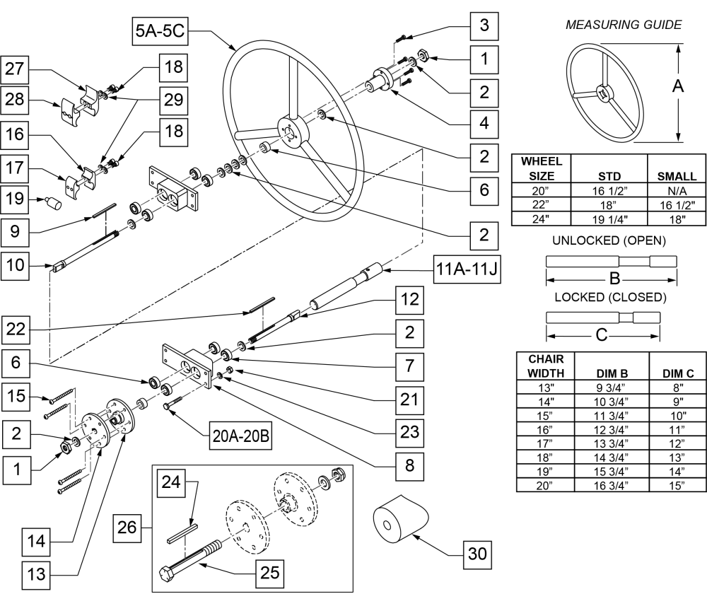 One Arm Drive S/n Prefix Q2v & Q2h parts diagram