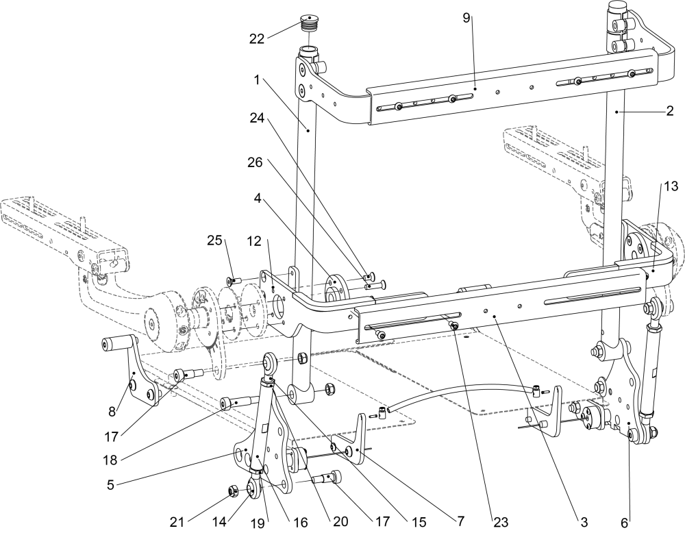 Rehab Fixed Canes Asp Flexi Arms Ff parts diagram