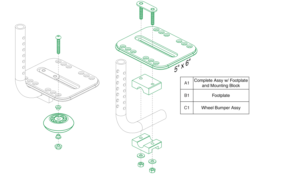 Style #8 Pediatric Foot Plates, 5