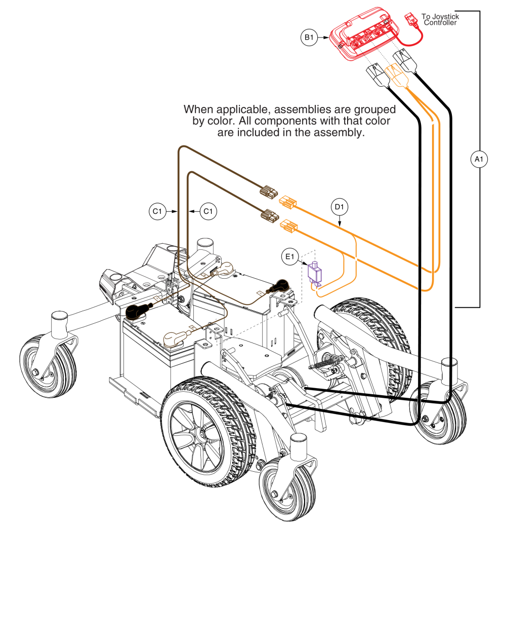 Electrical Assembly, Gc3, Jazzy Select 6 2.0 parts diagram