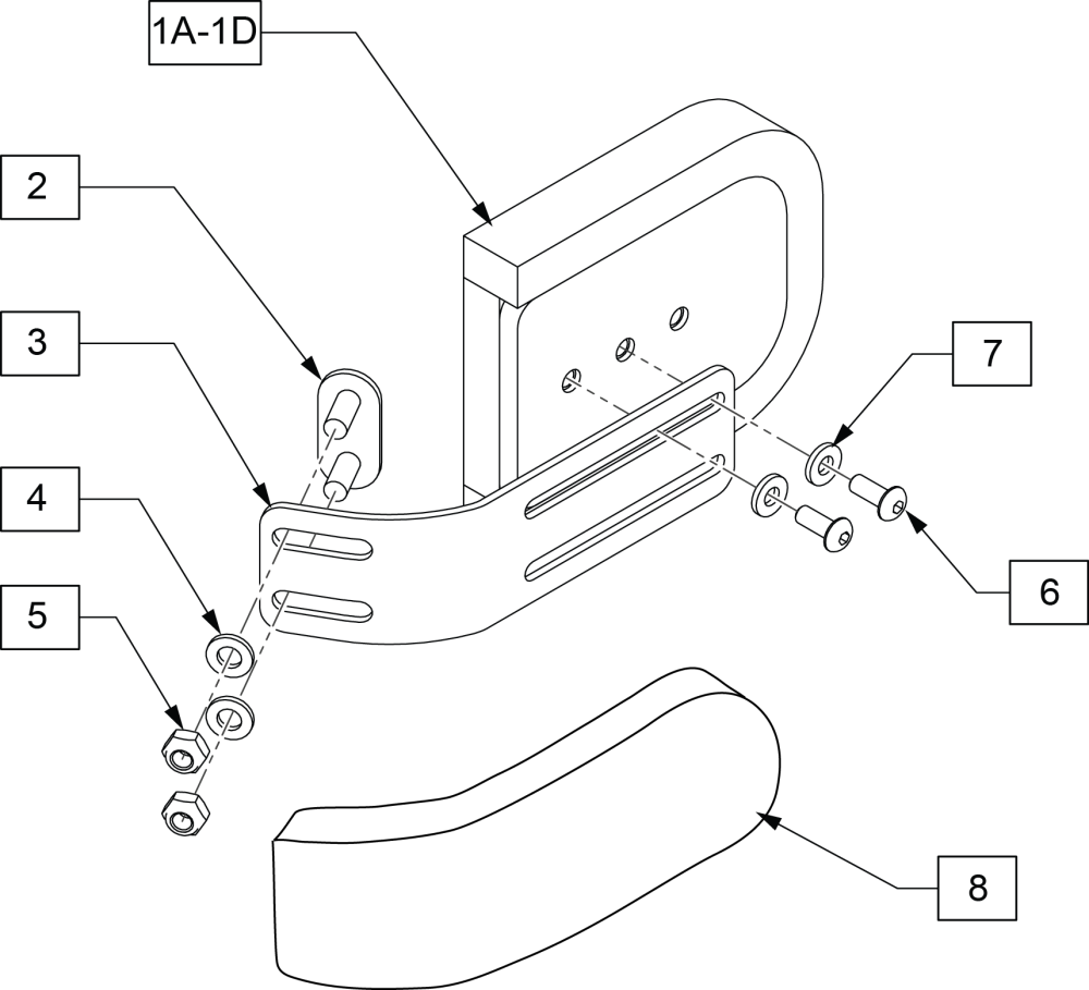 Jay Zip Fixed Laterals parts diagram
