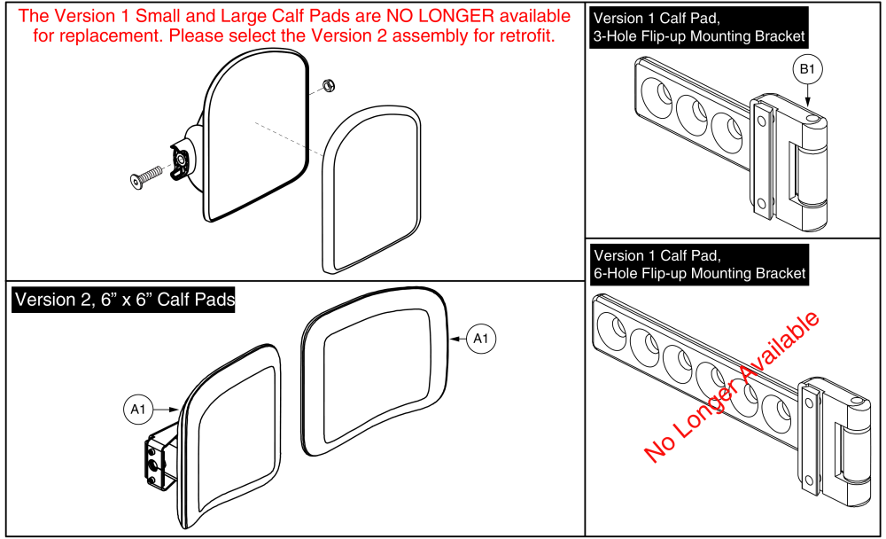 Power Alr Calf Pad Assy's parts diagram