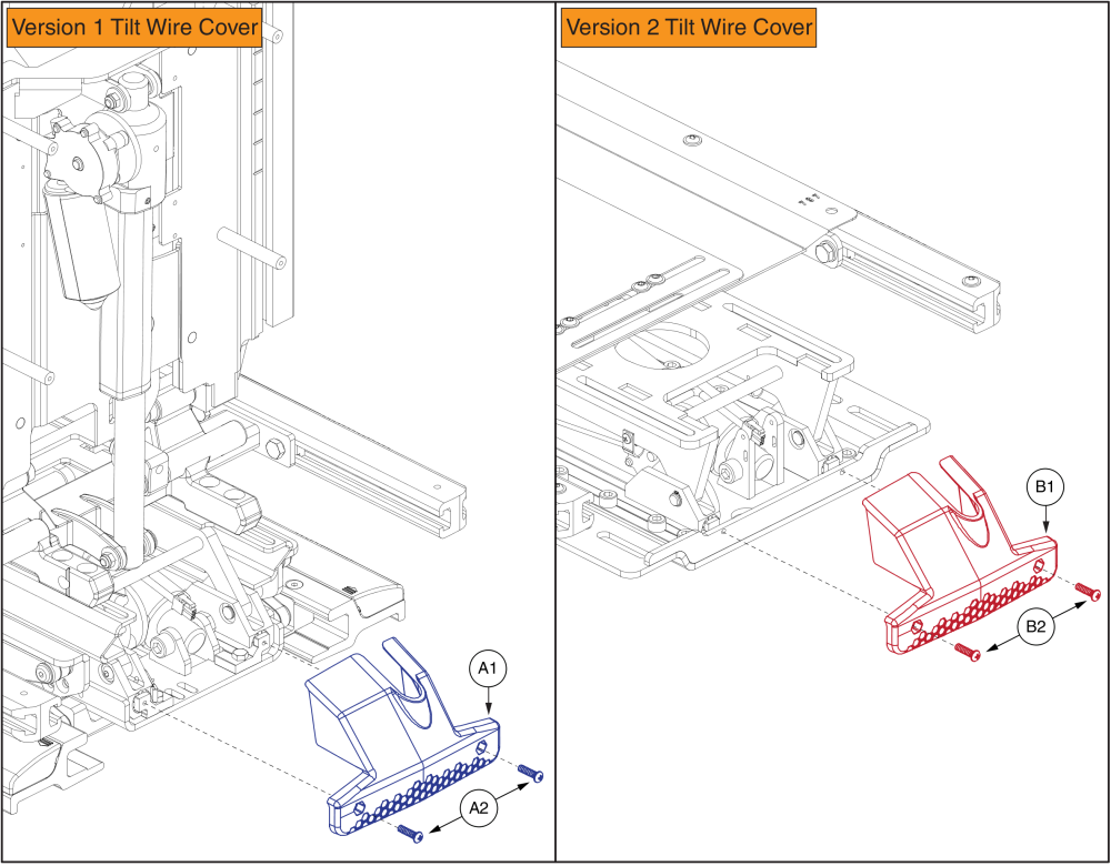 Rear Wire Covers, Tb3 parts diagram