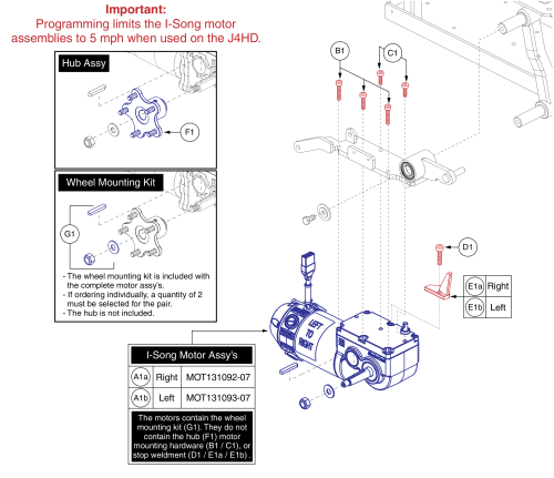 I-song Motor Assy, J4 Hd parts diagram