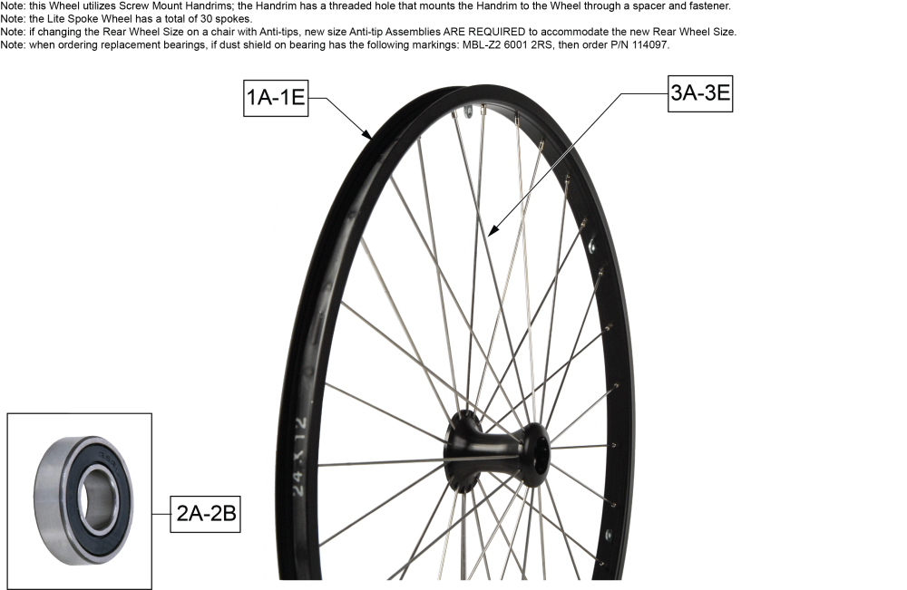 Lite Spoke parts diagram