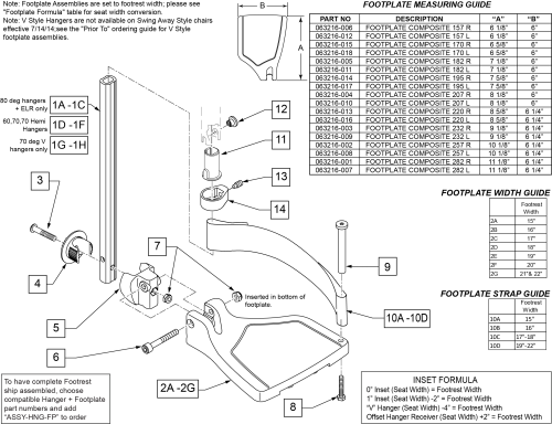 Composite Angle Adjustable Footplate parts diagram