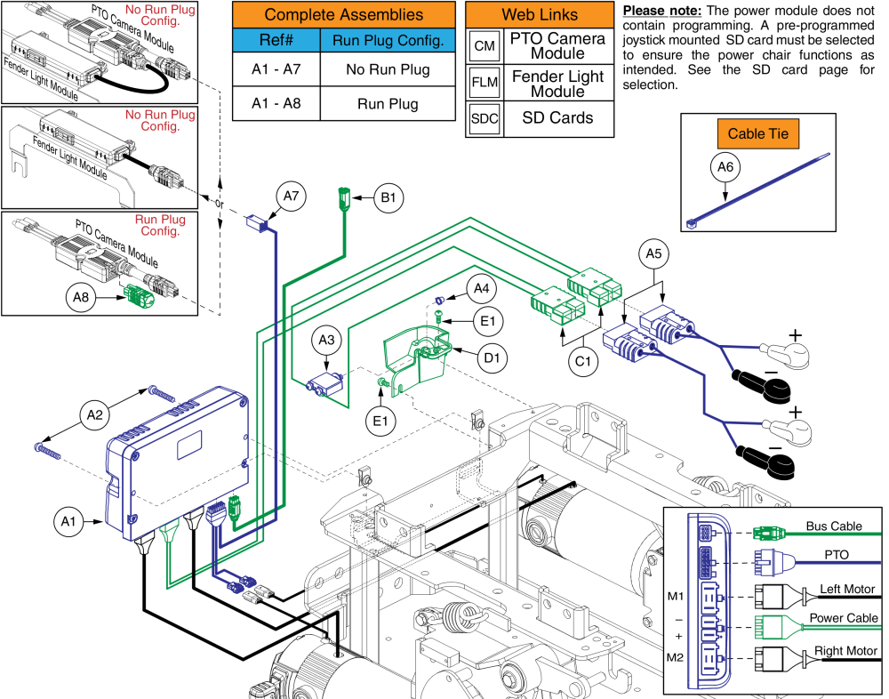 Ql3 Electronics, 7mph Accu-trac Motors, Lighting Fend. / Pto Qbc, Q6 Edge 3 parts diagram
