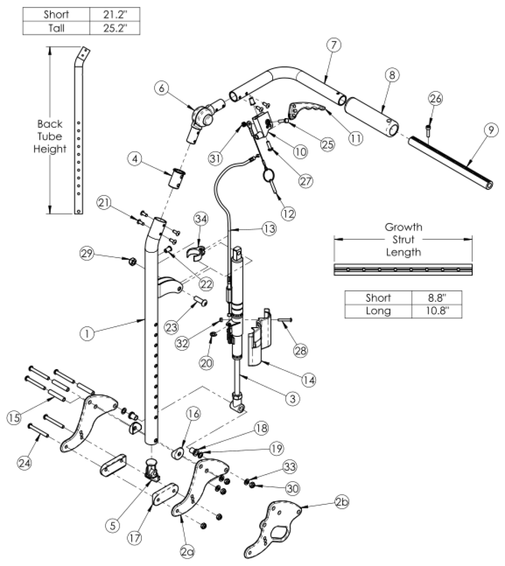 (discontinued 1) Focus Cr Reclining Backrest parts diagram