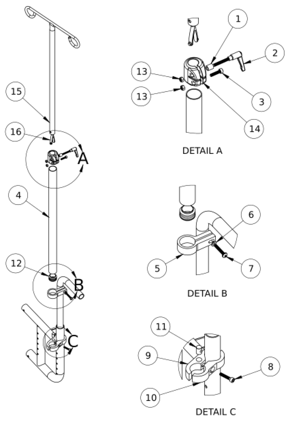 Catalyst Iv Pole parts diagram