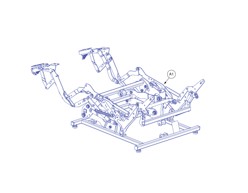 Lay Flat Mech Frame W/scissors parts diagram