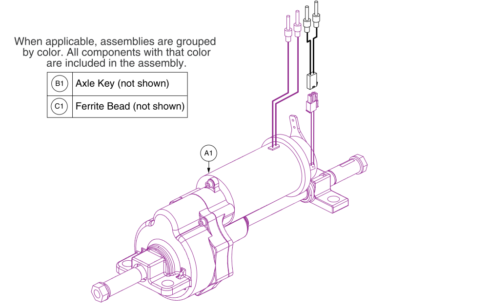 Transaxle Motor/brake Assy. parts diagram