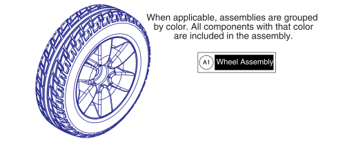 Wheel Assembly, Jazzy Select 6 2.0 parts diagram