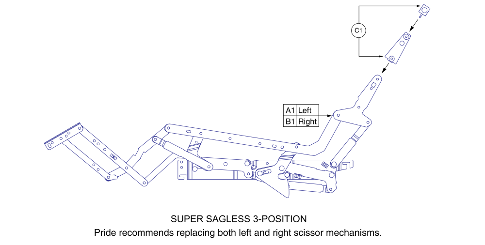3 Position Scissor Mechanisms (ss), Frmasmb10776 / Frmasmb10777 parts diagram