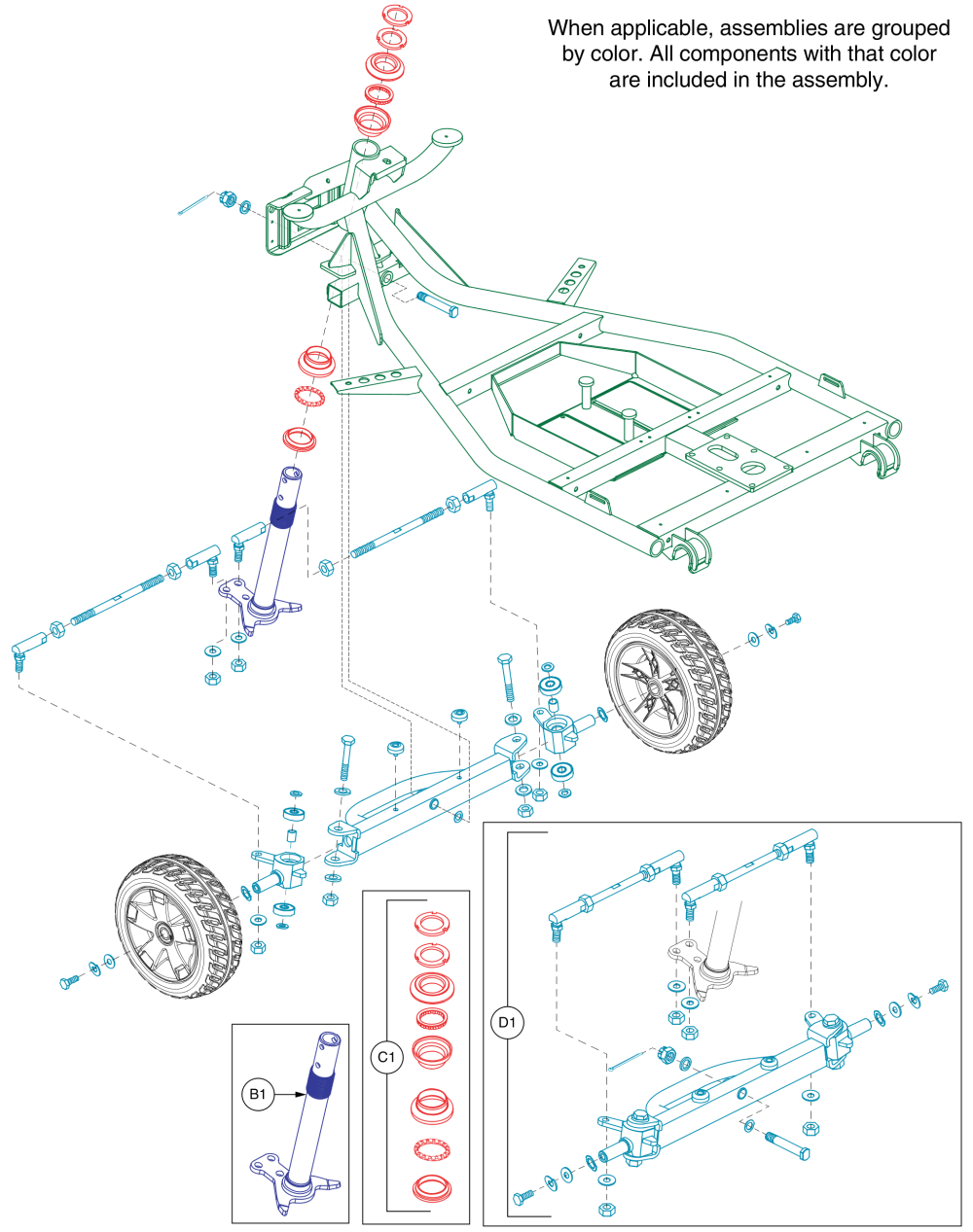 4 Wheel Front Frame, 