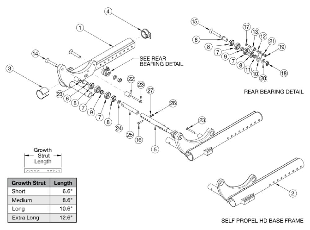 Focus Cr Heavy Duty Base Frame parts diagram