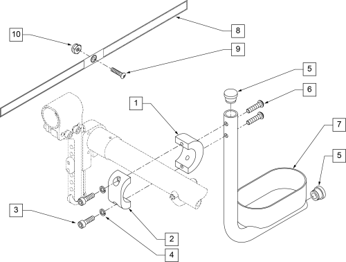 Crutch Holder (rigid Chairs) parts diagram