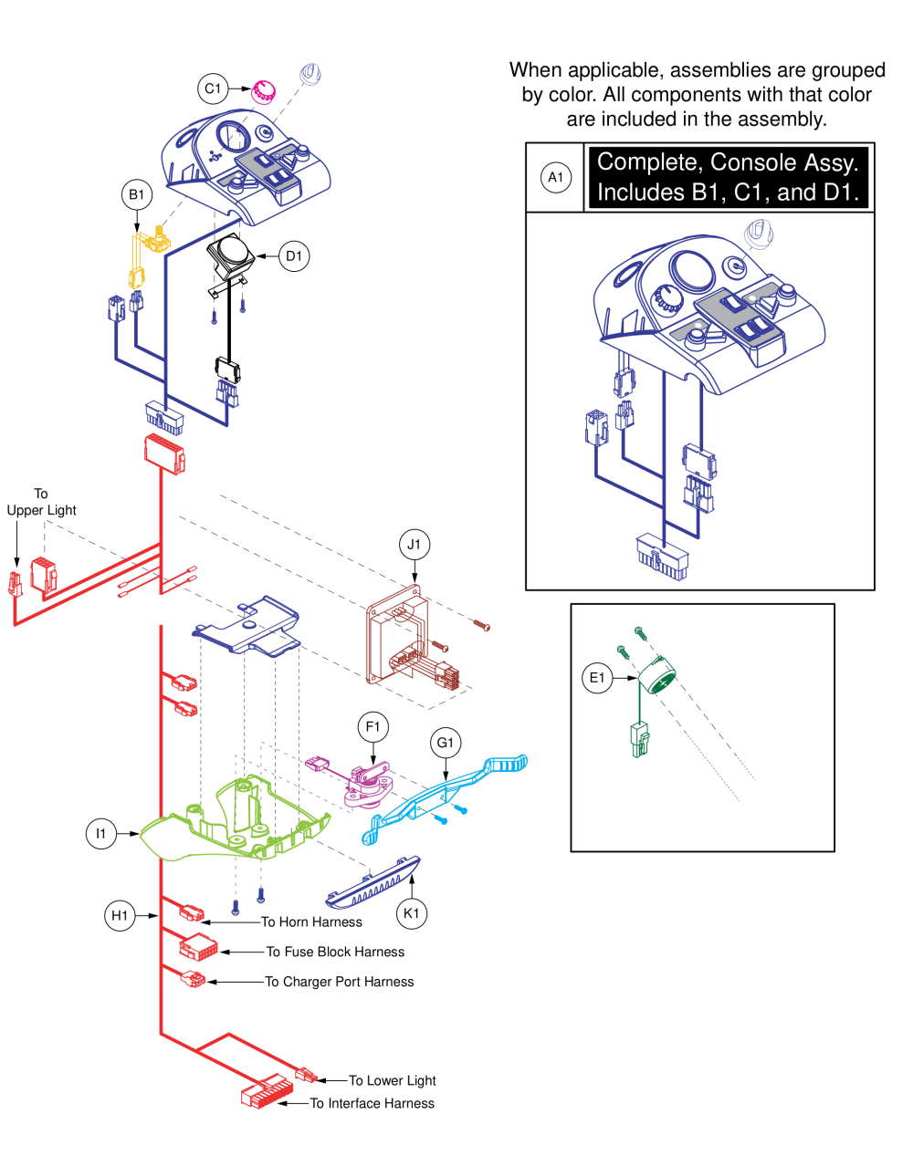 Console, Version 2, 3 Wire Cts Throttle parts diagram