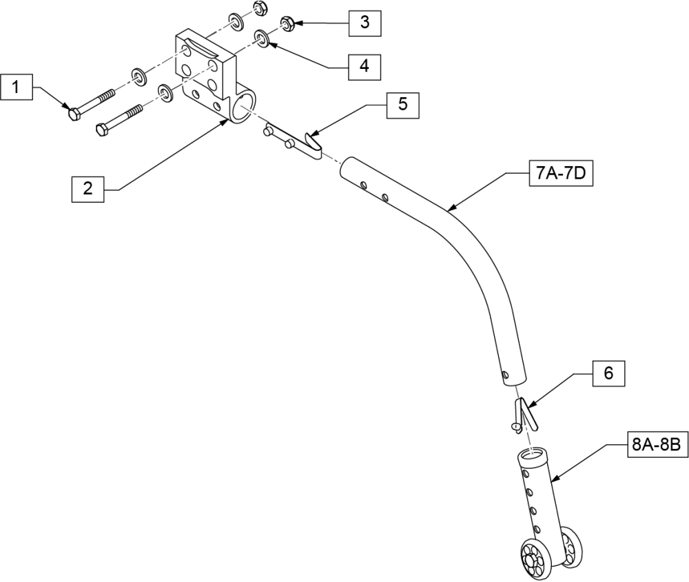 Rear Anti-tips (s/n Prefix Cgt) parts diagram