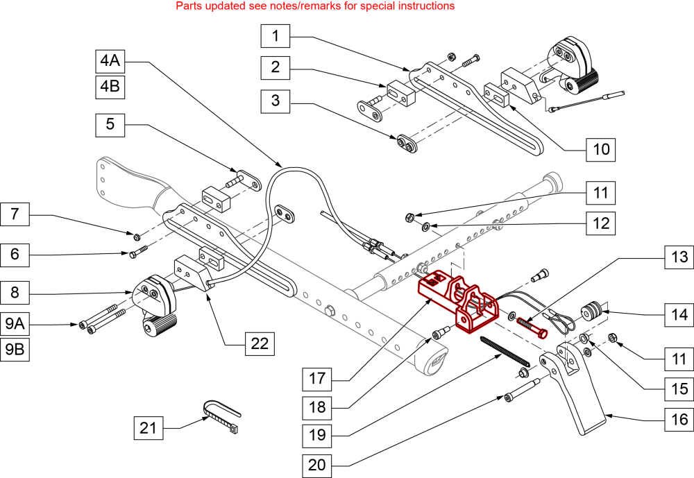 Attendant Wheel Lock (s/n Prefix Cgt) parts diagram