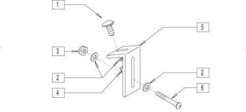 Tri-cell Seat Hardware parts diagram