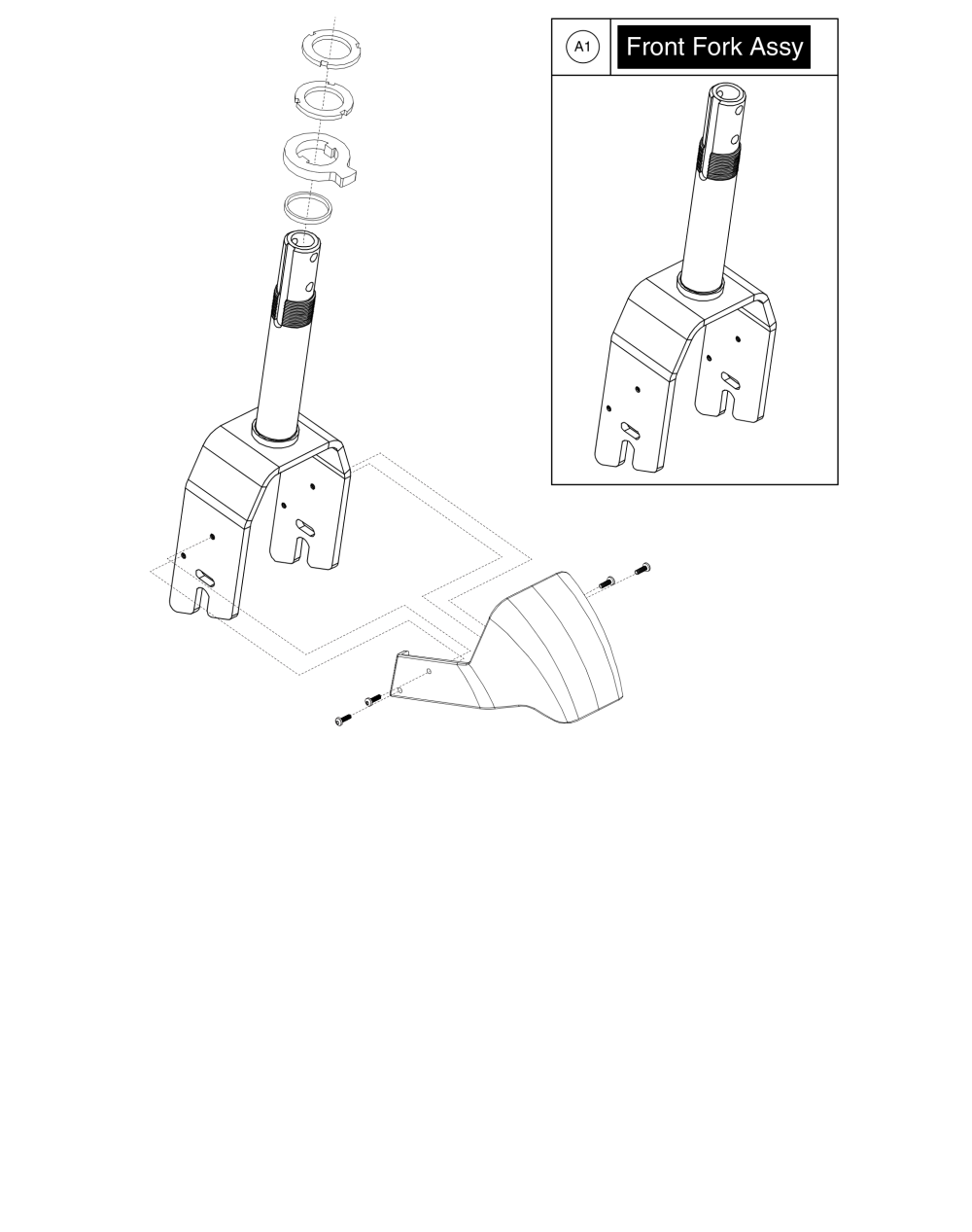 Front Fork - Iride parts diagram