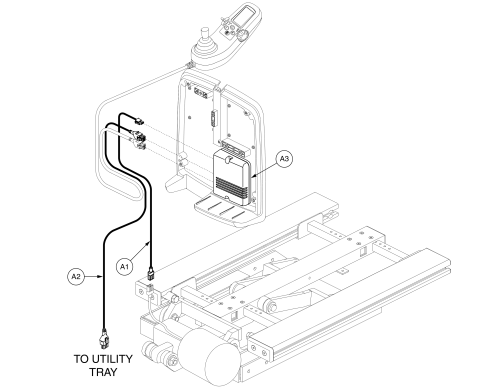 Ne+ / Q-logic / Am1 Tilt Thru Joystick W/ Harnesses, Pediatric Tilt parts diagram