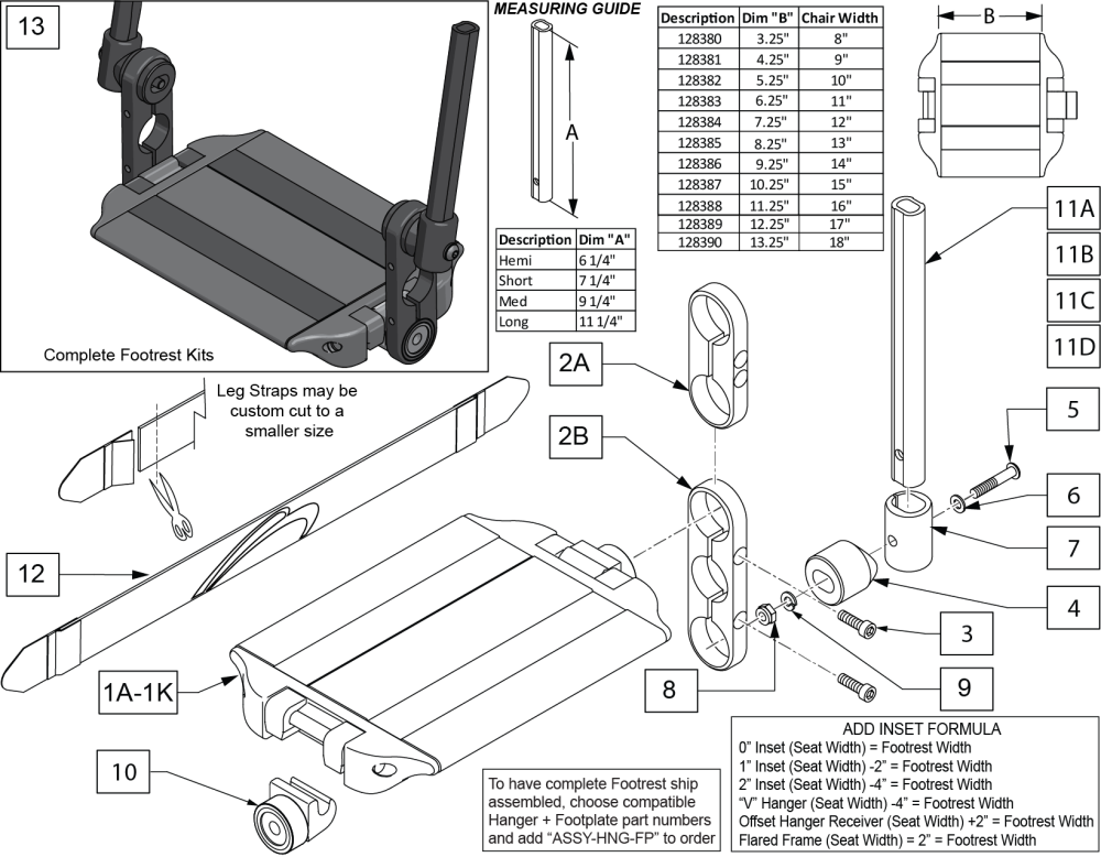 Flip-up Footrest Extension Mount parts diagram