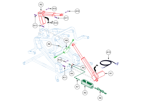 Nm1550, Dual Motor Lift Chair parts diagram