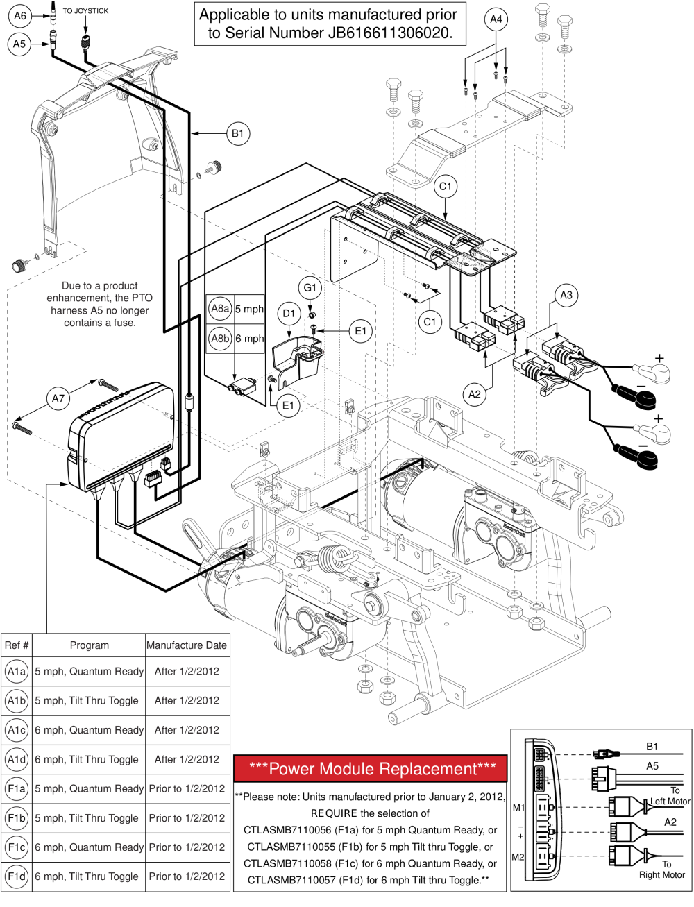 Q-logic Electronics Assy, Quantum Ready/tilt Thru Toggle, Q6 Edge parts diagram