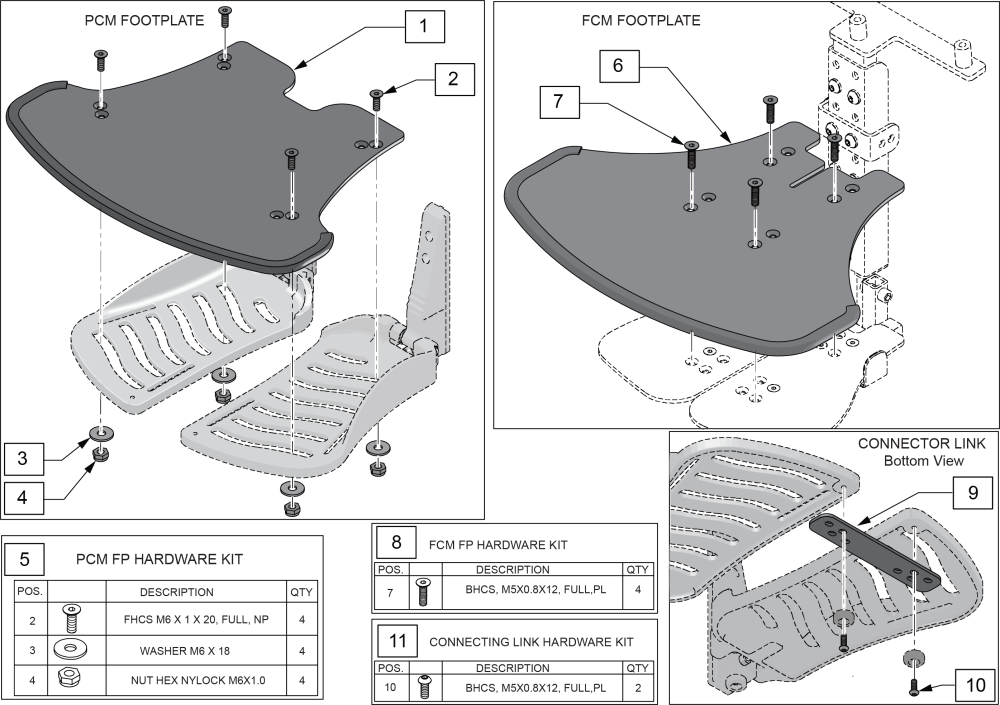 Footplate Accessories parts diagram