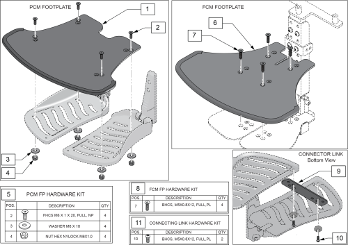 Footplate Accessories parts diagram